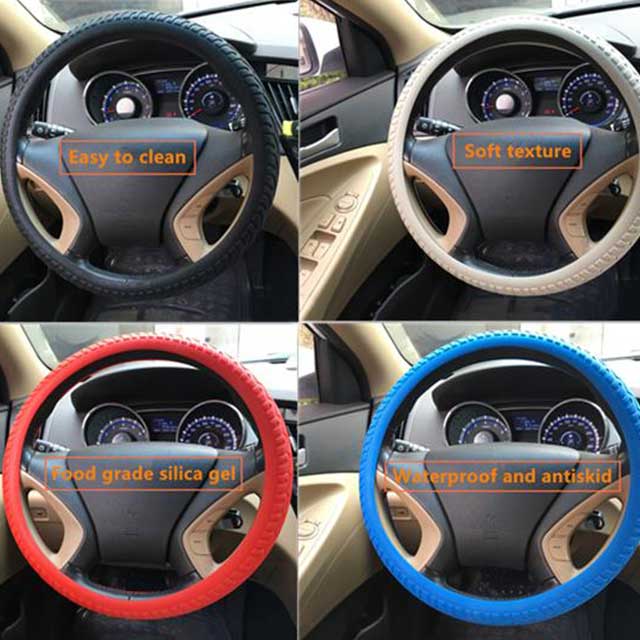 Colorful Flexible Custom Silicone Car Steering Wheel Cover CTSWCGJ007